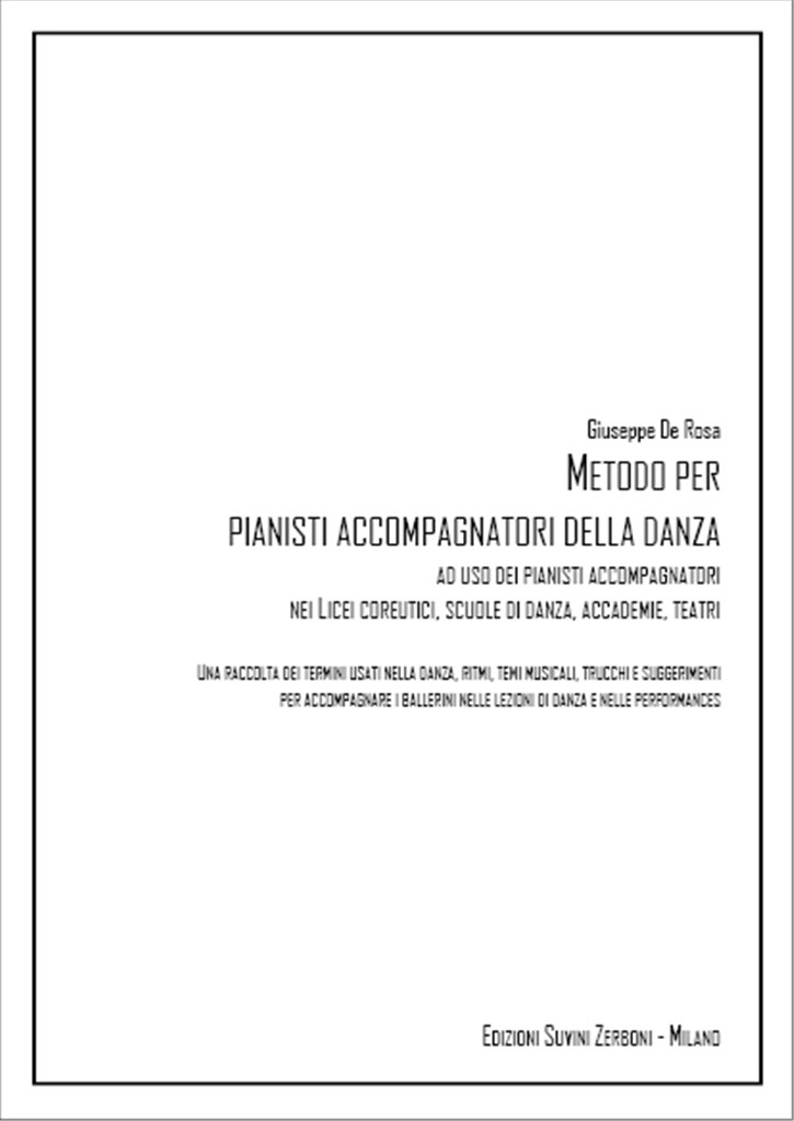 Manuale Per Pianisti Accompagnatori Della da nza